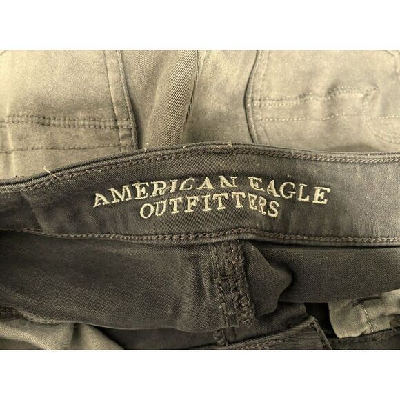 American Eagle Outfitters Gray Stretch Jeggings Small Pull Flaw Sz 0 - Picture 8 of 9